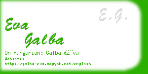 eva galba business card